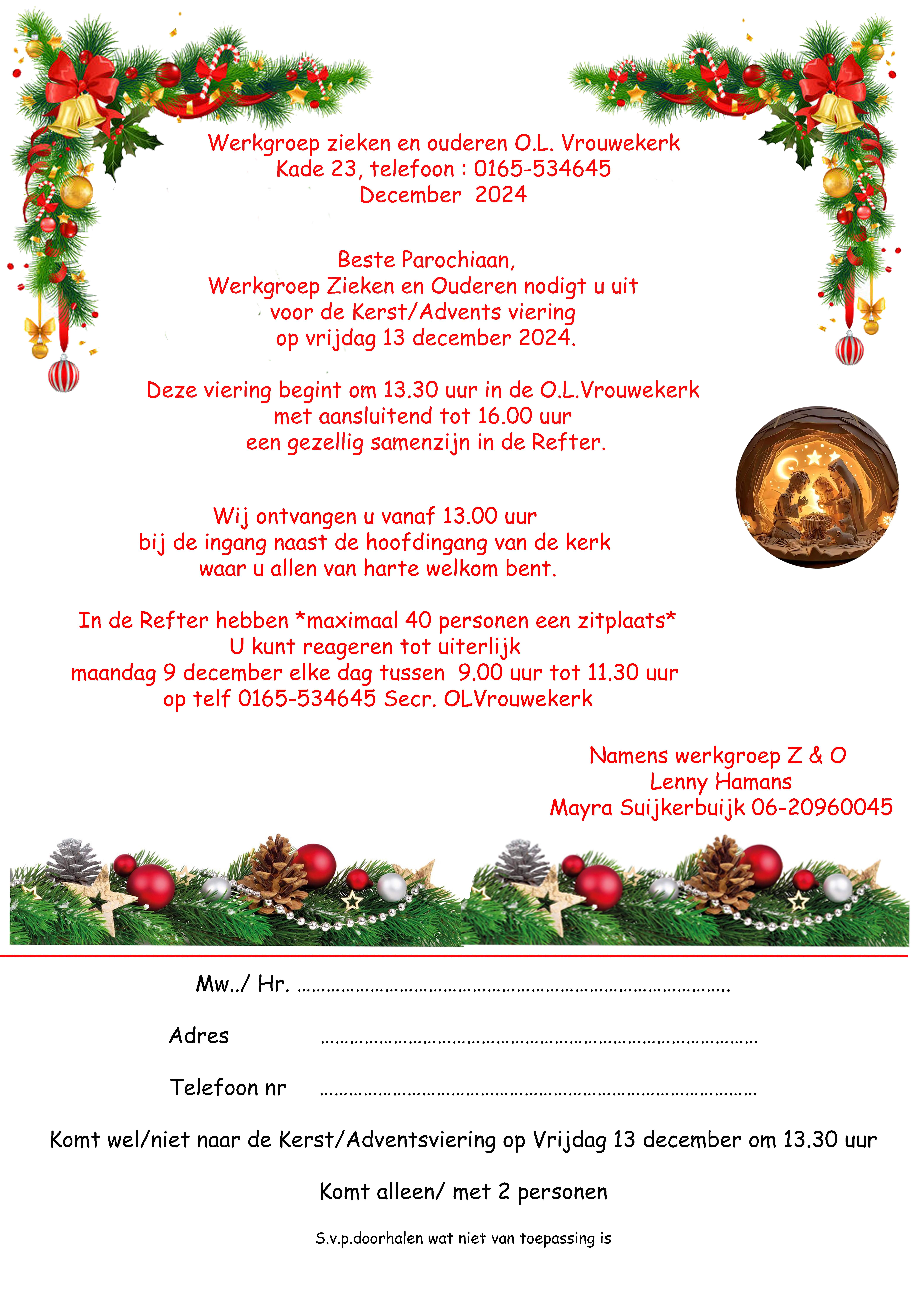 Kerst-/Adventsviering Z&O